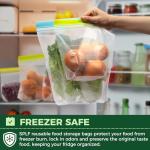 24 Pack Reusable Silicone Food Storage Bags