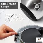 Stainless Steel Salad Spinner with Non-Slip Base