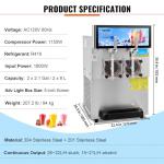 VEVOR 2-Tank Commercial Slushy Machine for Drinks