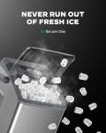 Compact Stainless Steel Ice Maker - 26 lbs Daily