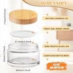 4 Pack of 200ml Glass Jars with Bamboo Lids