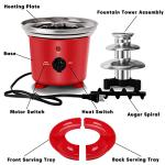 Mini 16oz 3-Tier Chocolate Fondue Fountain Set