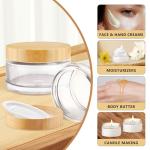 4 Pack of 200ml Glass Jars with Bamboo Lids