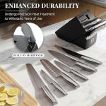 14-Piece Japanese Knife Set with Block and Sharpener