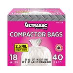 Heavy Duty Trash Compactor Bags - 40 Pack