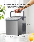 Compact Stainless Steel Ice Maker - 26 lbs Daily