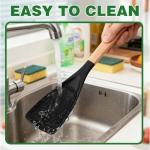 Silicone and Wooden Spatula Spoon Set (2)