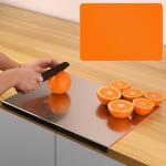 Large Stainless Steel Cutting Board with Silicone Mat