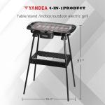 YANDEA Smokeless Electric Grill for Indoor/Outdoor Use