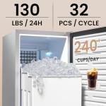 15" Stainless Steel Under Counter Ice Maker