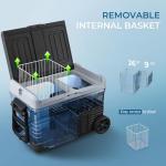 EUHOMY 35QT Portable Dual Zone Fridge Cooler