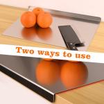 Large Stainless Steel Cutting Board with Silicone Mat