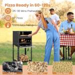 Happygrill 12" Outdoor Wood-Fired Pizza Oven