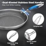 COOKER KING 8-Inch Nonstick Stainless Steel Frying Pan