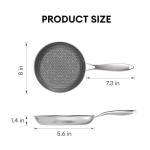 COOKER KING 8-Inch Nonstick Stainless Steel Frying Pan