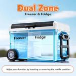 OLIXIS 42QT Portable Dual-Zone Car Refrigerator