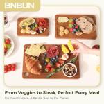 3-Piece Bamboo Cutting Board Set with Juice Grooves