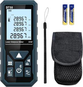HANMATEK 165ft Laser Distance Meter with LCD Display