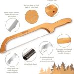 16" Wooden Serrated Bagel and Bread Knife