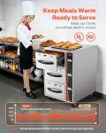 VEVOR Three-Drawer Electric Food Warmer