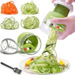 MOOREDLIFE 4-in-1 Handheld Spiralizer for Veggies