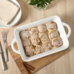 Gibson Home 2.5-Quart White Stoneware Baking Dish