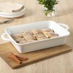 Gibson Home 2.5-Quart White Stoneware Baking Dish