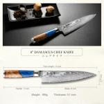 8-Inch Damascus Chef Knife with Ergonomic Handle