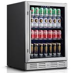 24 Inch Under Counter Beverage Fridge, 164 Can Capacity