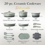 CAROTE 20-Piece Non-Stick Titanium Cookware Set