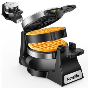 1400W Belgian Waffle Maker with Nonstick Plates