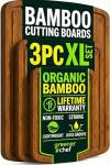 Organic Bamboo Cutting Board Set of 3