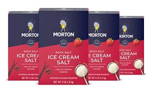 Morton Ice Cream Rock Salt, 4 Pound Tub