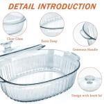Reasim 2.8L Glass Casserole Dish with Lid