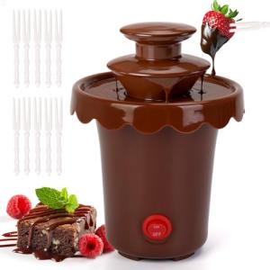 Mini Chocolate Fountain with 10 Forks and 2 Tiers