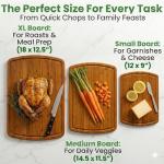 Organic Bamboo Cutting Board Set of 3