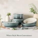 CAROTE 20-Piece Non-Stick Titanium Cookware Set