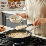 3-Pack Silicone Cooking Spatula Set with Wooden Handles