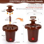Mini Chocolate Fountain with 10 Forks and 2 Tiers