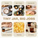 24 Pack 4 oz Amber Glass Jars with Lids