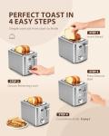 ZACHVO 2-Slice Stainless Steel Toaster with Countdown