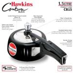 Hawkins Contura 1.5L Pressure Cooker - Black