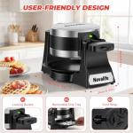 1400W Belgian Waffle Maker with Nonstick Plates