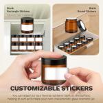 24 Pack 4 oz Amber Glass Jars with Lids