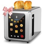 WHALL Touch Screen 2-Slice Stainless Steel Toaster