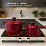 OVENTE 1800W Infrared Double Burner Hot Plate