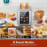 WHALL Touch Screen 2-Slice Stainless Steel Toaster