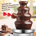 ZEVELOO Electric 4-Tier Chocolate Fondue Fountain