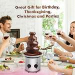 ZEVELOO Electric 4-Tier Chocolate Fondue Fountain