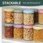 Xyptorix 4-Pack Glass Oats Containers with Lids